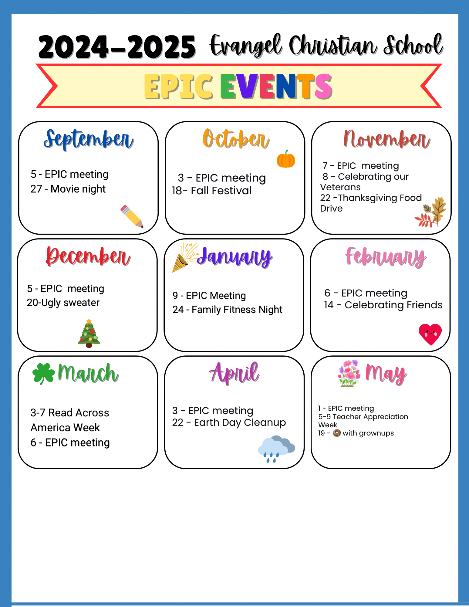 EPIC Events Calendar